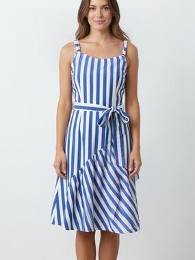 GAP Asymmetrical Blue and White Sundress Resort Wear